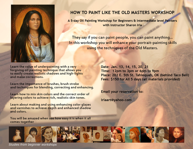 Old Master Painting Workshop with Sharon Irla Flyer