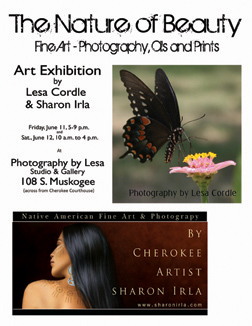 You're Invited to The Nature Of Beauty Art Exhibition by Sharon Irla & Lesa Cordle. Click here for full view of poster.